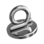 Buton Lingual Colabil Baza Rotunda cu inel Cerc 10 bucati/set 3B